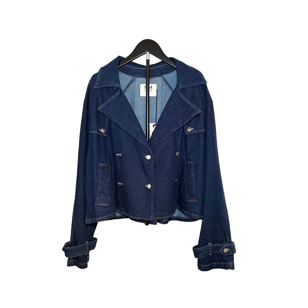 Rebecca Minkoff Blair Wash Denim Jacket L – Double Breasted Snap Front - NWT
